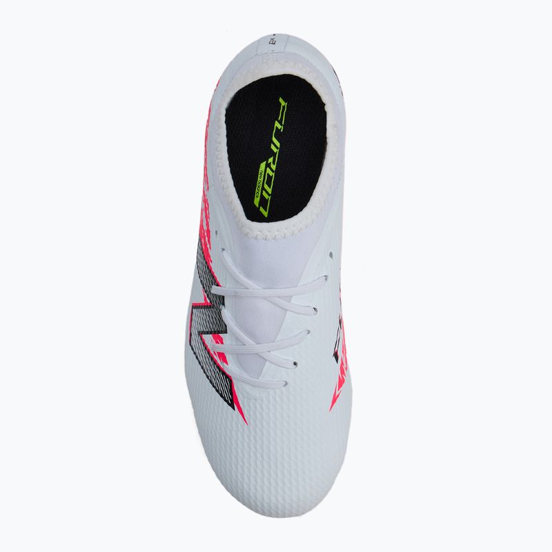 Scarpe da calcio per bambini New Balance Furon Team V8 Jr FG bianco 5