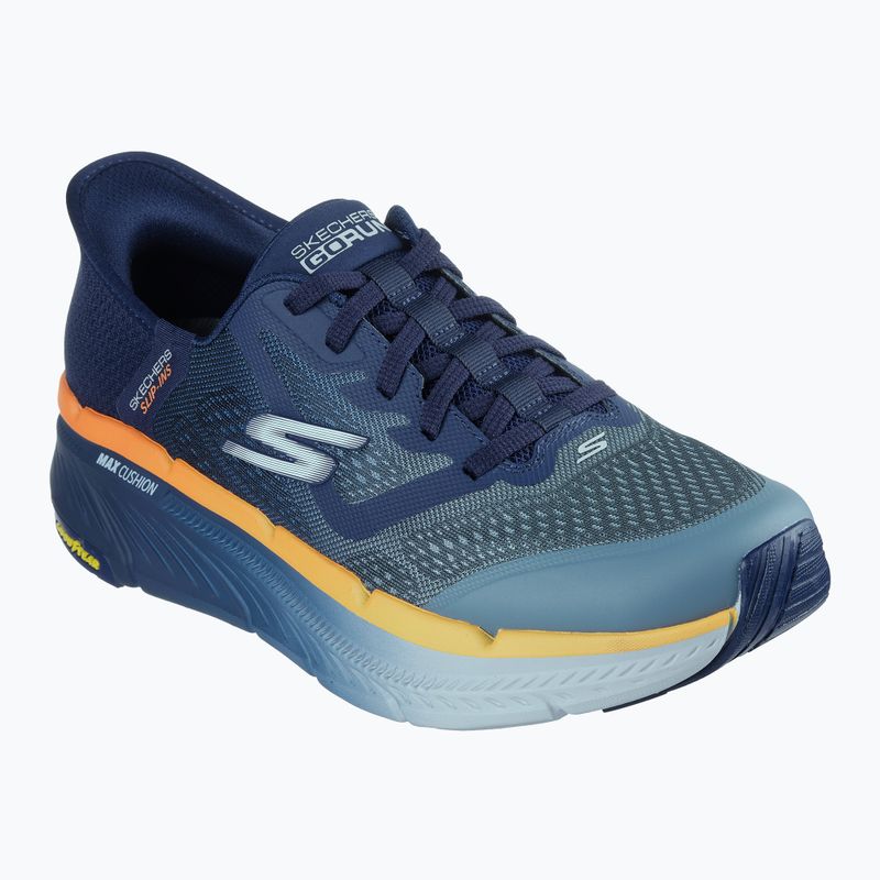 Scarpe SKECHERS Max Cushioning Premier 2.0 da uomo, blu/arancio 8