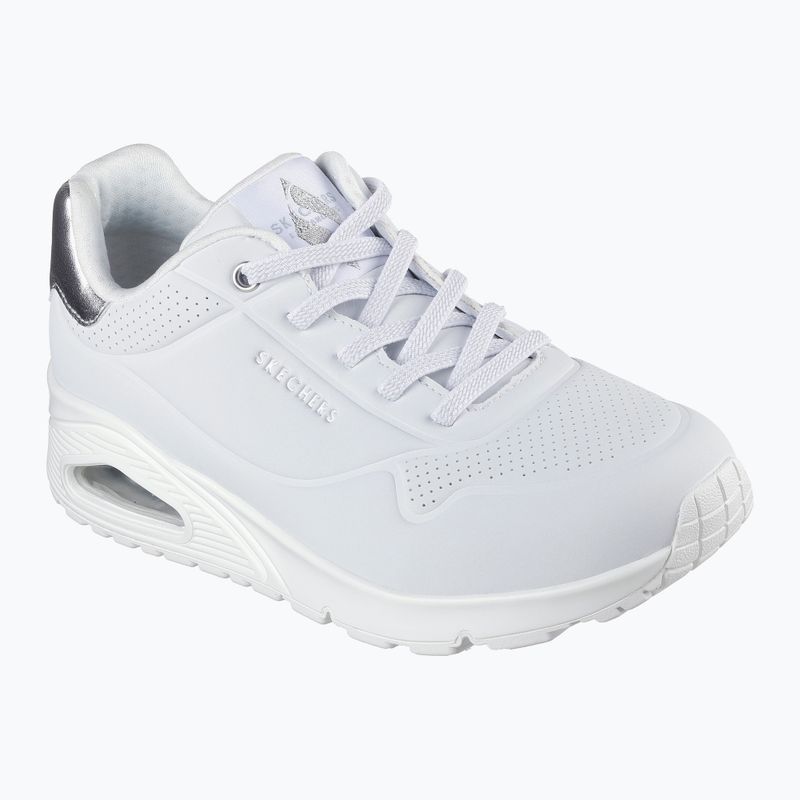 SKECHERS scarpe da donna Uno Shimmer Away bianco/argento 8