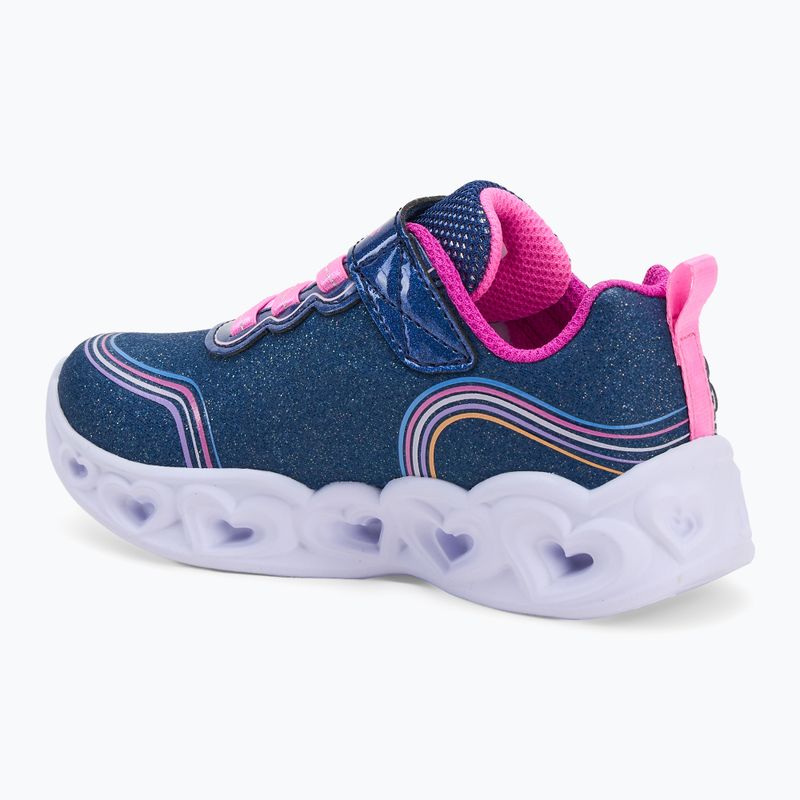 SKECHERS Heart Lights Retro Hearts scarpe per bambini in pelle navy/multi 3