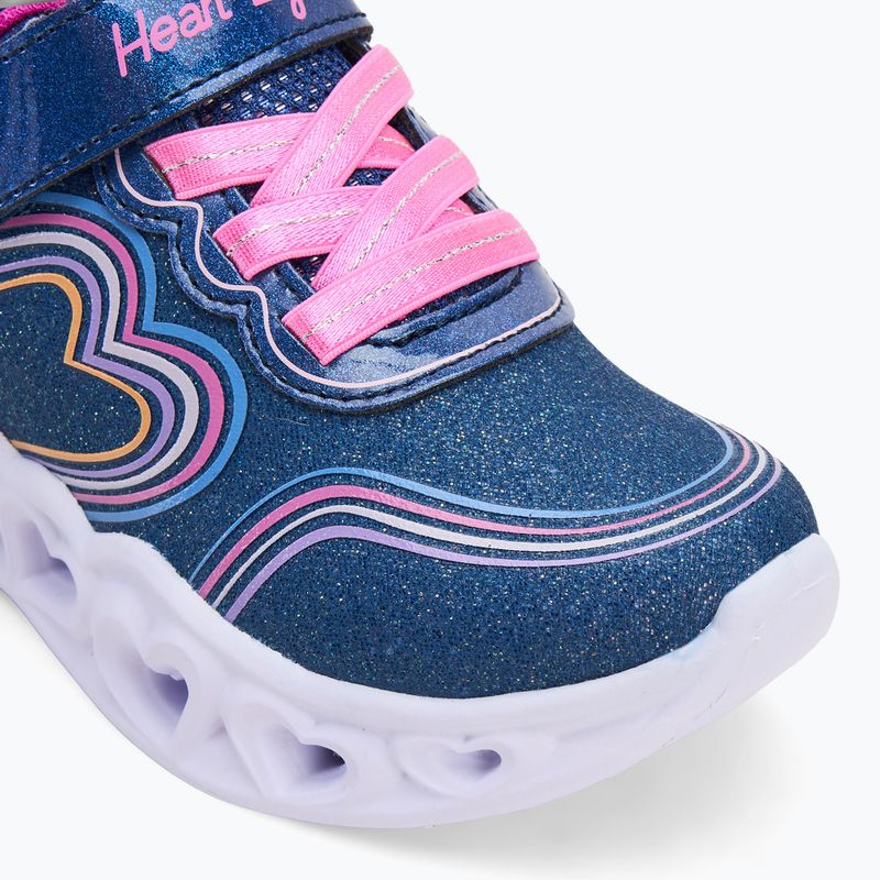 SKECHERS Heart Lights Retro Hearts scarpe per bambini in pelle navy/multi 7