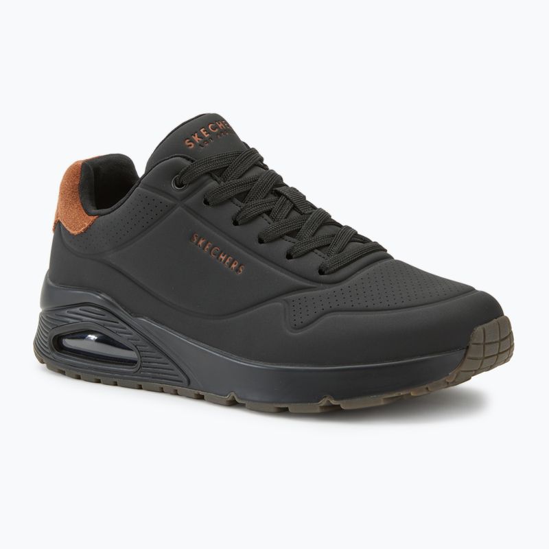 SKECHERS Uno Suited On Air scarpe da uomo nero/castano