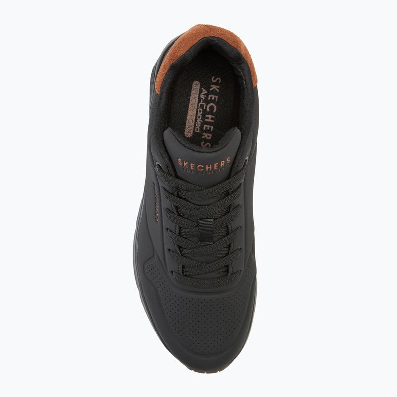 SKECHERS Uno Suited On Air scarpe da uomo nero/castano 5