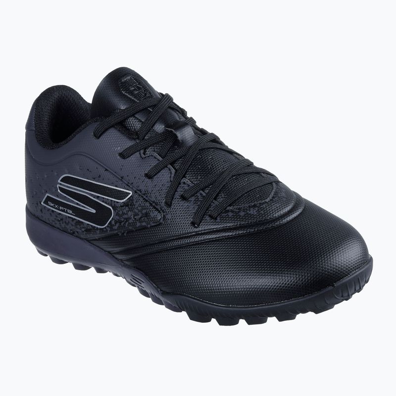 Scarpe da calcio per bambini Skechers Razor Gold 1.5 TF nero/argento 8