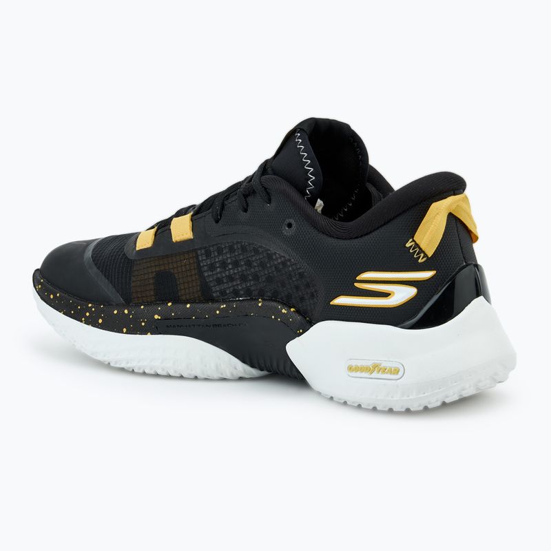 SKECHERS SKX Resagrip scarpe da basket uomo nero/oro 3