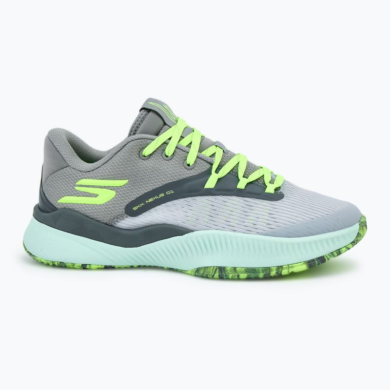 SKECHERS SKX Nexus scarpe da basket da uomo, carbone/verde 2
