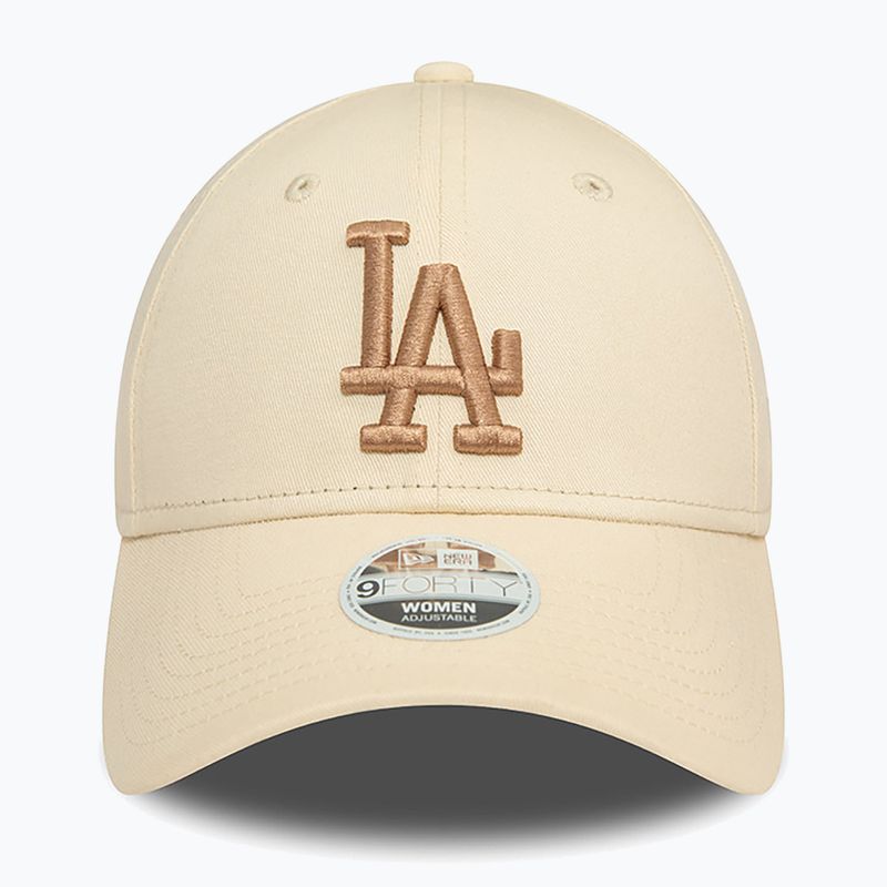 Cappello da baseball da donna New Era Wmns Le 940 La Dodgers beige chiaro 3