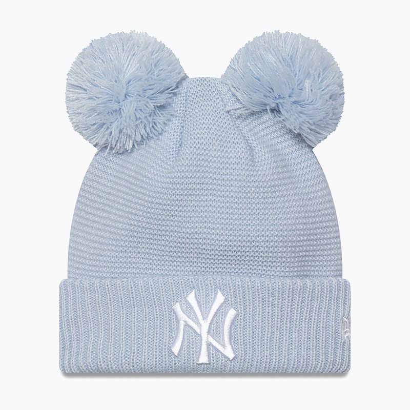 Berretto invernale da donna New Era Wmns Double Pom Nyyy blu pastello