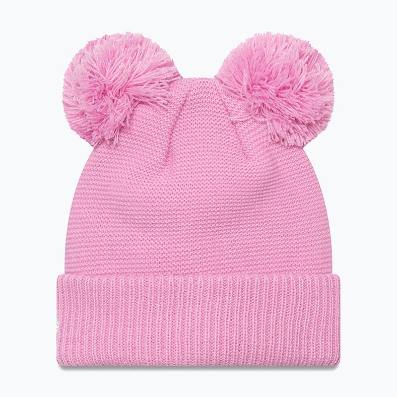 Berretto invernale da donna New Era Wmns Double Pom La Dodgers rosa pastello 2