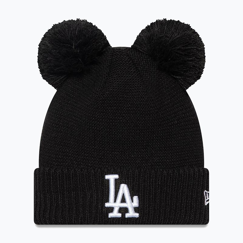 Berretto invernale da donna New Era Wmns Double Pom La Dodgers nero