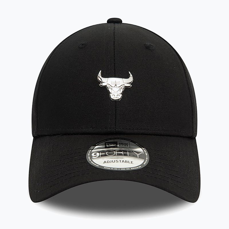 Cappello da baseball New Era Metallic Pin 940 Bulls nero 3