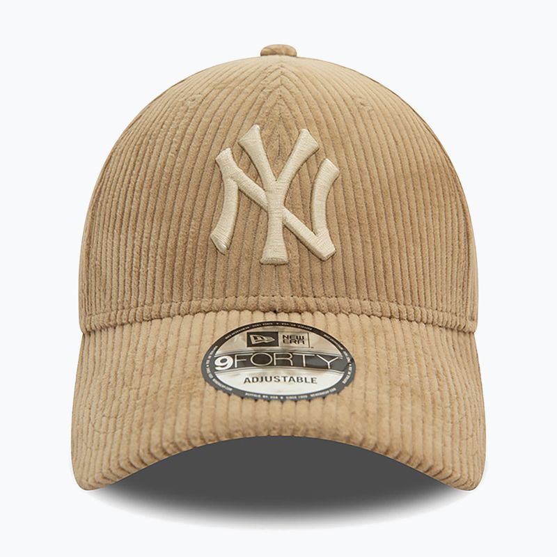 Cappello da baseball New Era Cord 940 Nyyy med beige 3