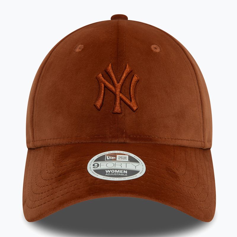 Cappello da baseball New Era Velour Midi 9FORTY New York Yankees marrone da donna 3