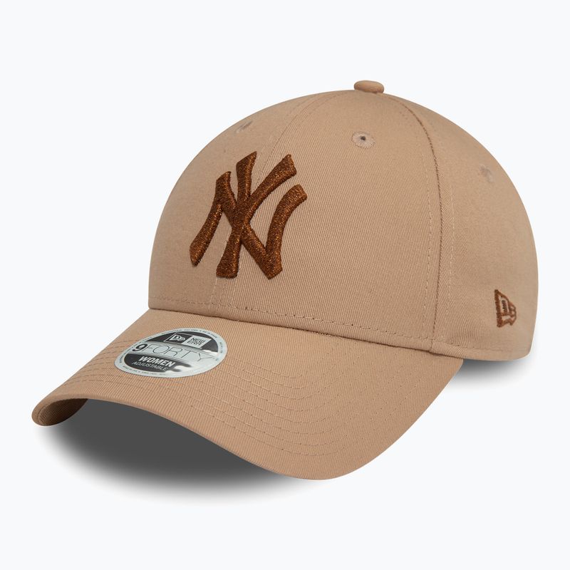 Cappello da baseball New Era Metallic 9FORTY New York Yankees donna, beige 2