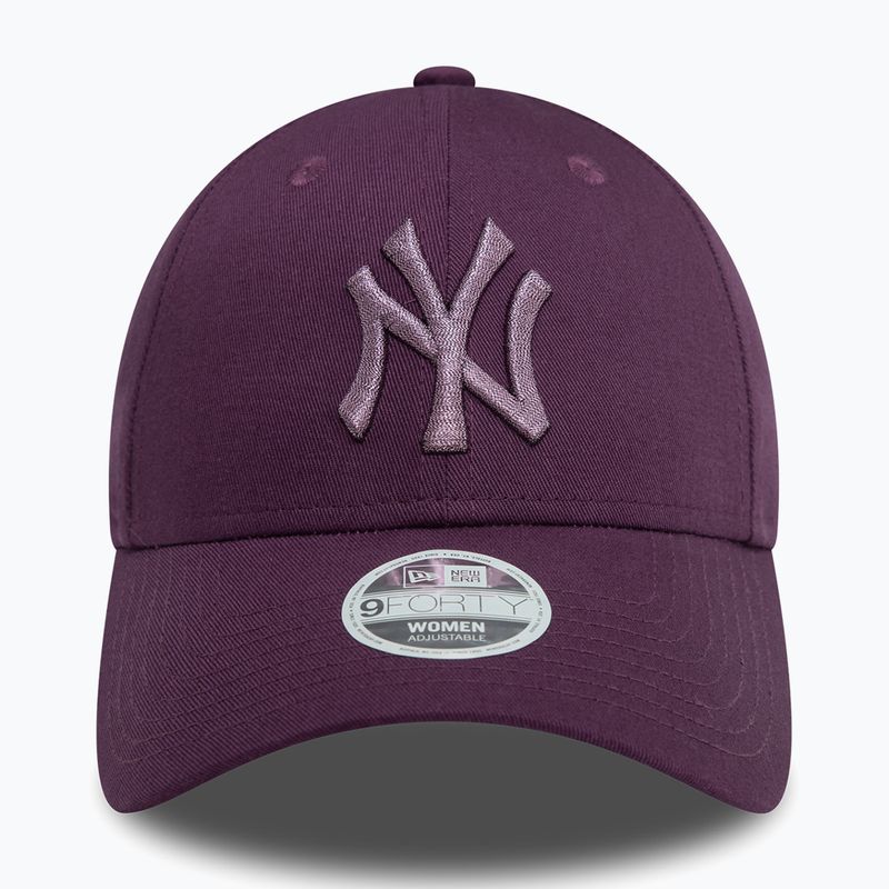 Berretto da baseball New Era Metallic 9FORTY New York Yankees donna viola scuro 3