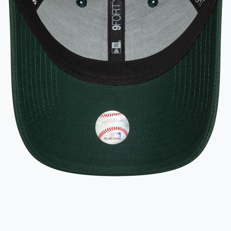 Cappello da baseball New Era Metallic 9FORTY Los Angeles Dodgers verde scuro da donna 5
