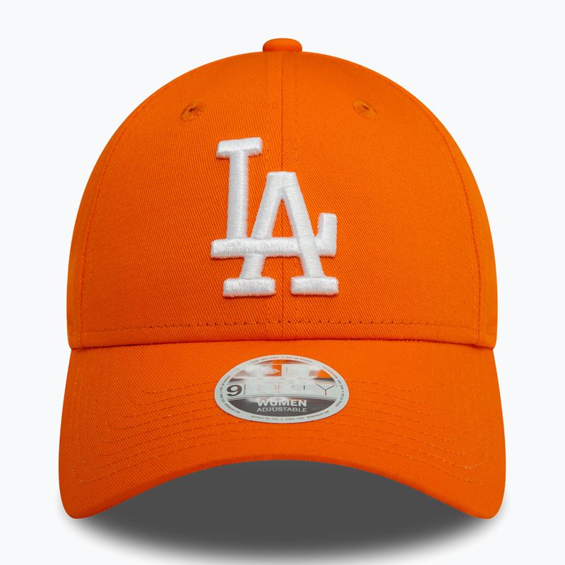 Berretto da baseball New Era League Essential 9FORTY Los Angeles Dodgers arancione da donna 3