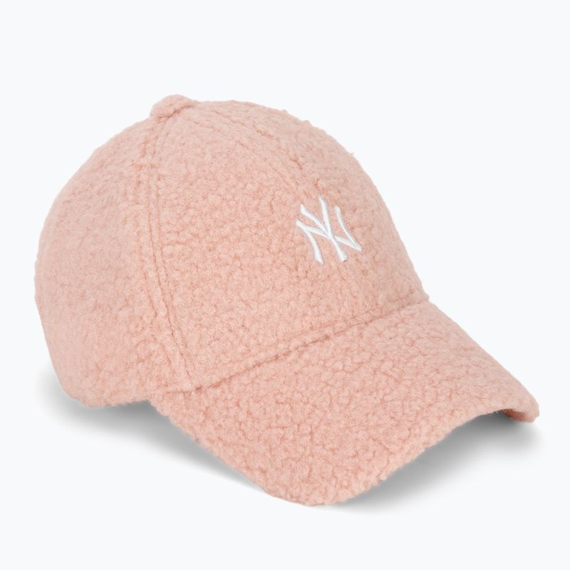 Berretto da baseball New Era Borg 9FORTY New York Yankees rosa pastello da donna