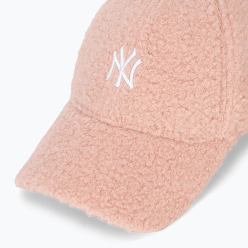 Berretto da baseball New Era Borg 9FORTY New York Yankees rosa pastello da donna 3
