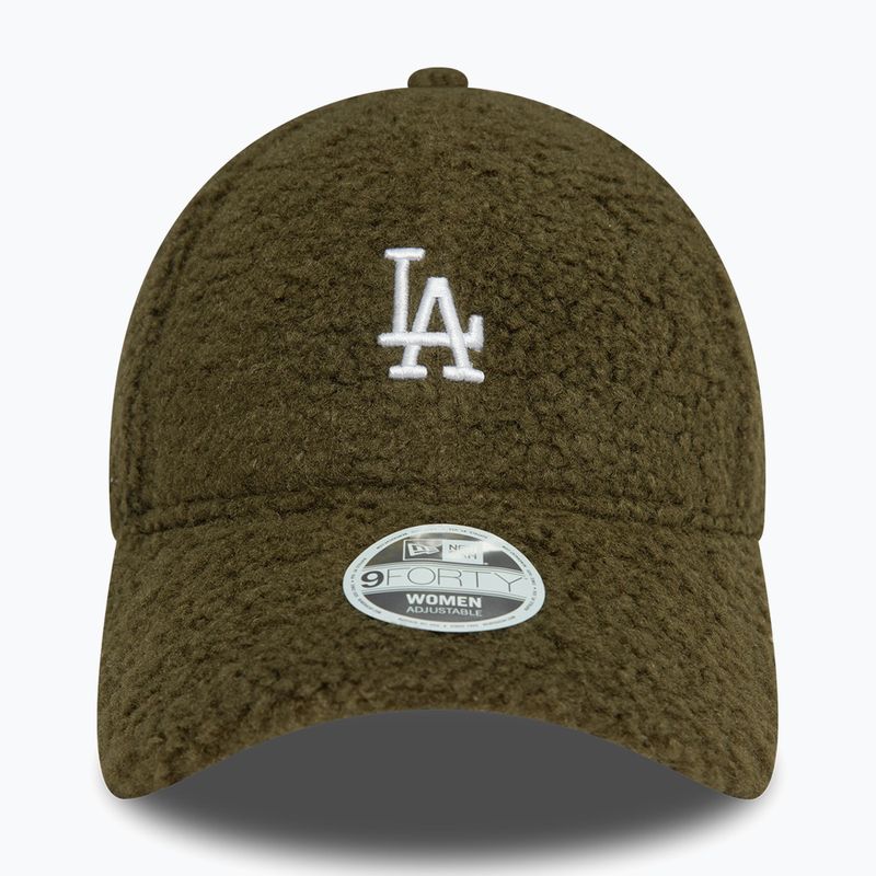Berretto da baseball New Era Borg 9FORTY Los Angeles Dodgers verde scuro da donna 3