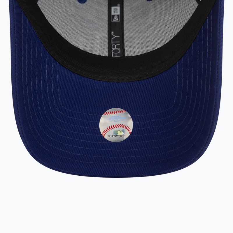 Cappello da baseball New Era Metallic Patch 9FORTY Los Angeles Dodgers blu scuro 5