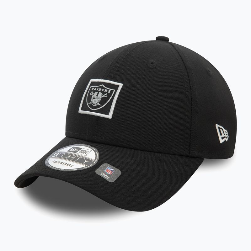 Cappello da baseball New Era Metallic Patch 9FORTY Las Vegas Raiders nero 2