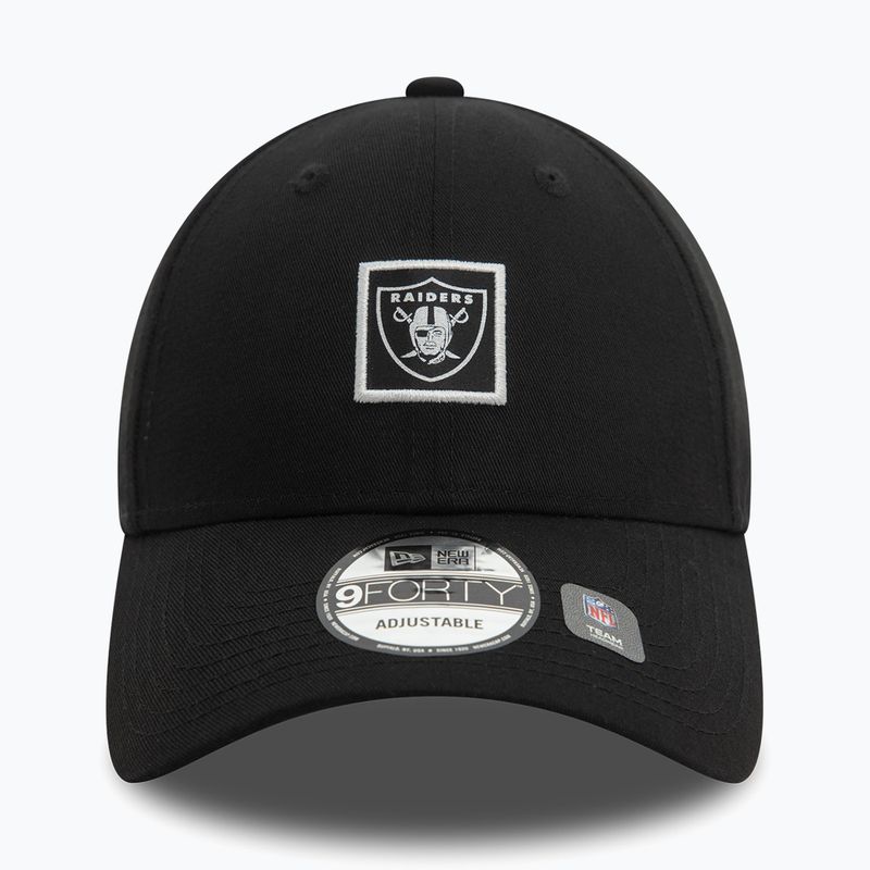 Cappello da baseball New Era Metallic Patch 9FORTY Las Vegas Raiders nero 3
