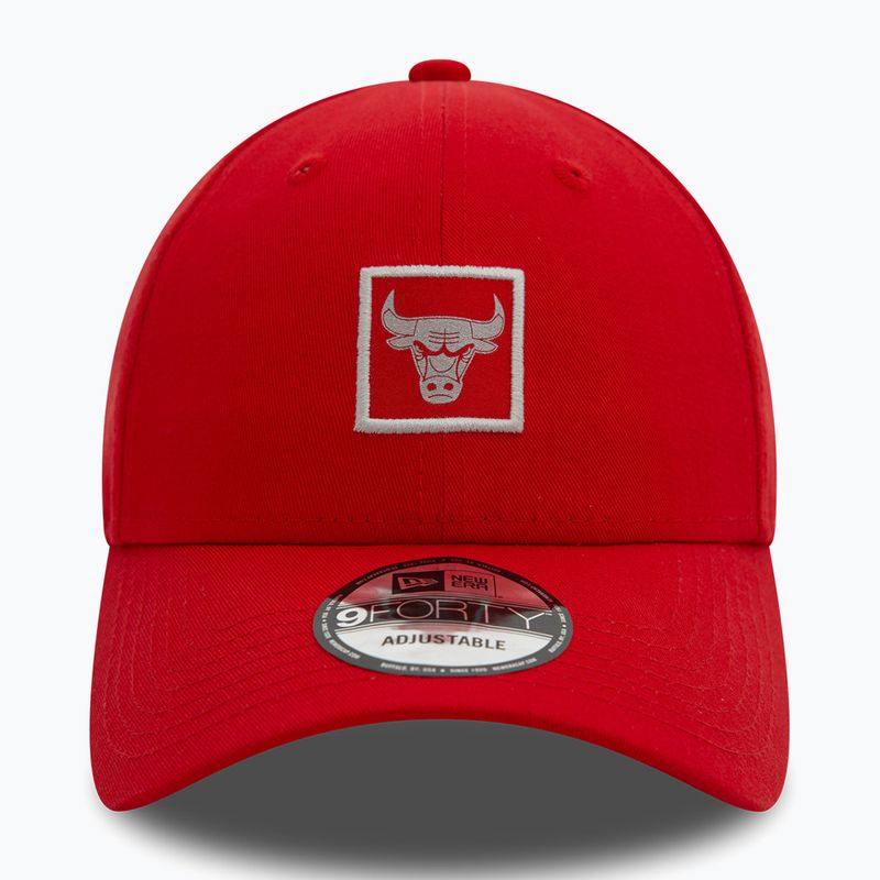 Cappello da baseball New Era Metallic Patch 9FORTY Chicago Bulls rosso 3