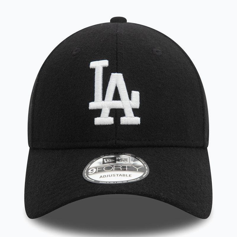 Berretto da baseball New Era Melton Wool 9FORTY Los Angeles Dodgers nero 3