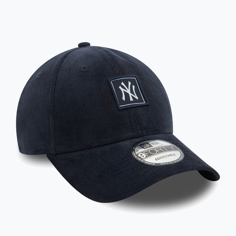 Cappello da baseball New Era Cord Patch 9FORTY New York Yankees navy