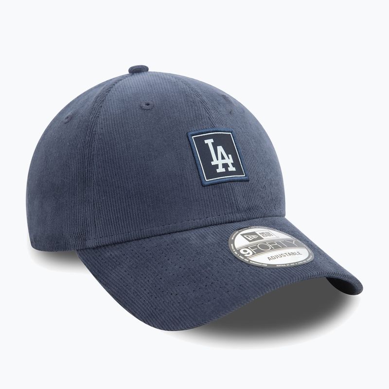 Cappello da baseball New Era Cord Patch 9FORTY Los Angeles Dodgers blu scuro