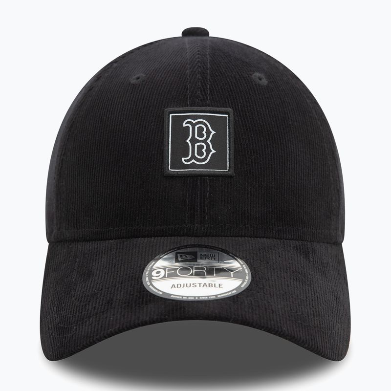 Cappello da baseball New Era Cord Patch 9FORTY Boston Red Sox nero 3
