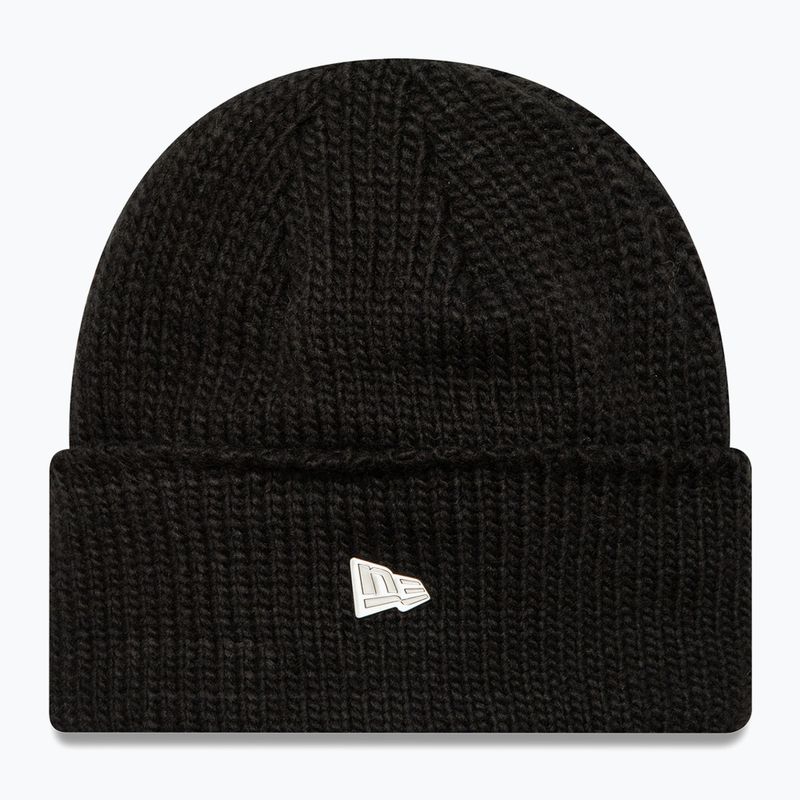 New Era Metal Pin, berretto in maglia con polsino largo, nero