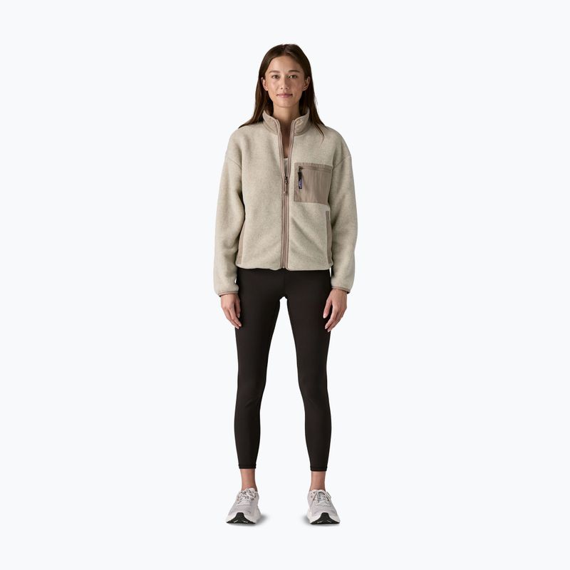 Patagonia felpa in pile da donna Synch oatmeal heather/seabird grey 2