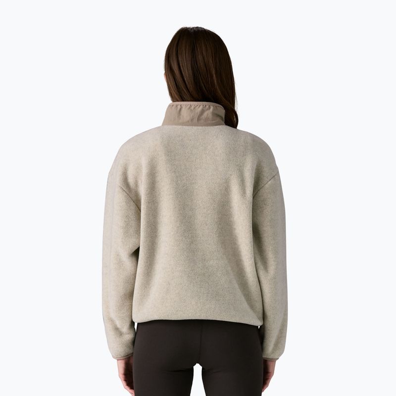 Patagonia felpa in pile da donna Synch oatmeal heather/seabird grey 3
