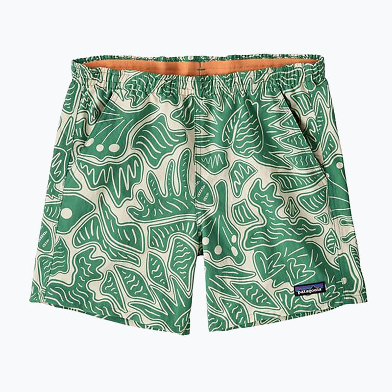 Pantaloncini Patagonia Baggies donna 5" api e fiori/foglia di cuore verde
