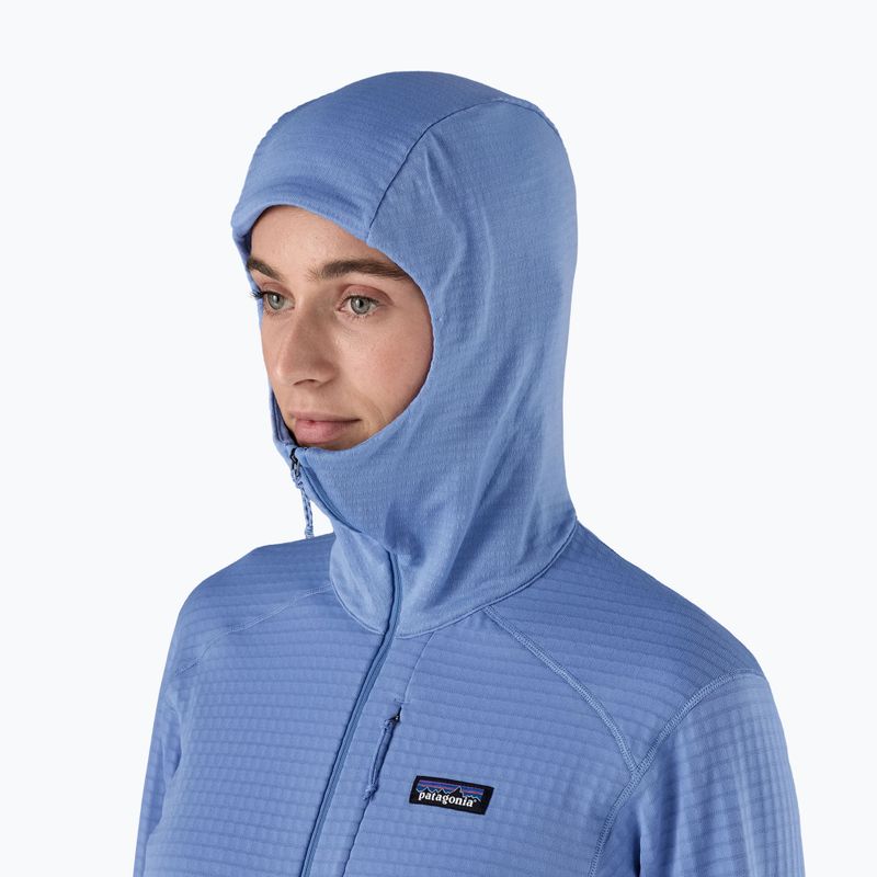 Giacca softshell da donna Patagonia R1 Hybrid Pullover Hoody abbondantemente blu 10