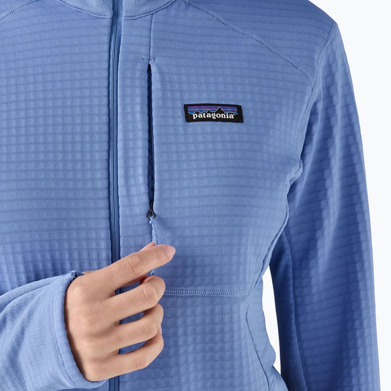 Giacca softshell da donna Patagonia R1 Hybrid Pullover Hoody abbondantemente blu 17