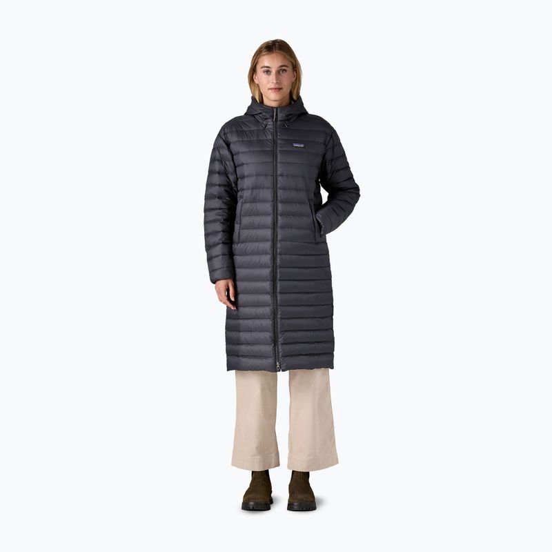 Giacca in piuma da donna Patagonia Recycled Down Sweater Parka nera 2