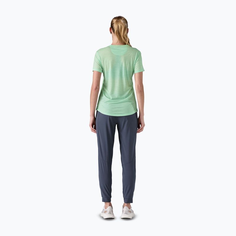 Camicia grafica da donna Patagonia Cap Cool Merino Blend fitz roy loss: verde sciacquato 3