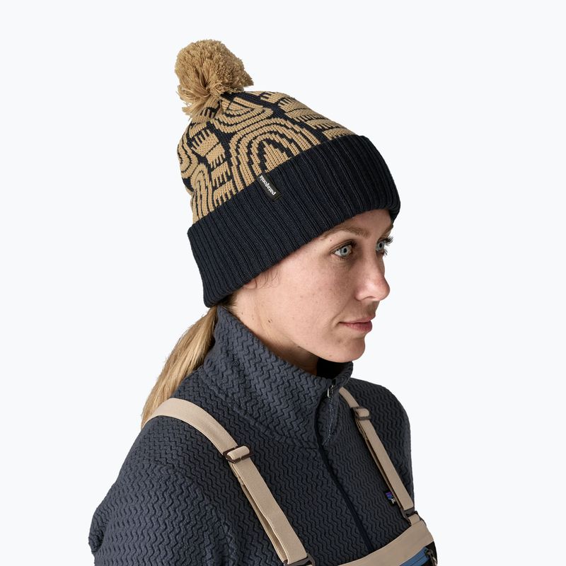 Berretto invernale Patagonia Powder Town flow: blu scuro 2