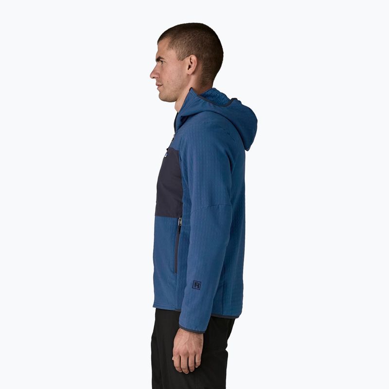 Giacca softshell da uomo Patagonia R2 TechFace Hoody blu chiaro 4