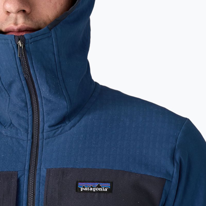 Giacca softshell da uomo Patagonia R2 TechFace Hoody blu chiaro 6