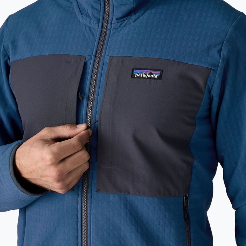 Giacca softshell da uomo Patagonia R2 TechFace Hoody blu chiaro 7