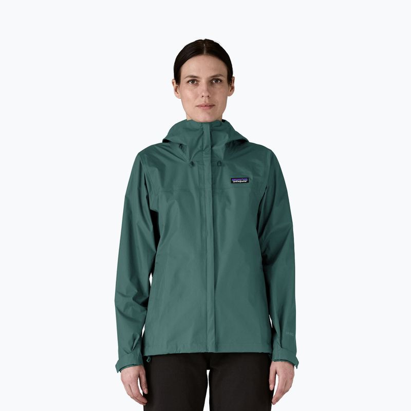 Giacca antipioggia Patagonia Torrentshell 3L donna verde cascata