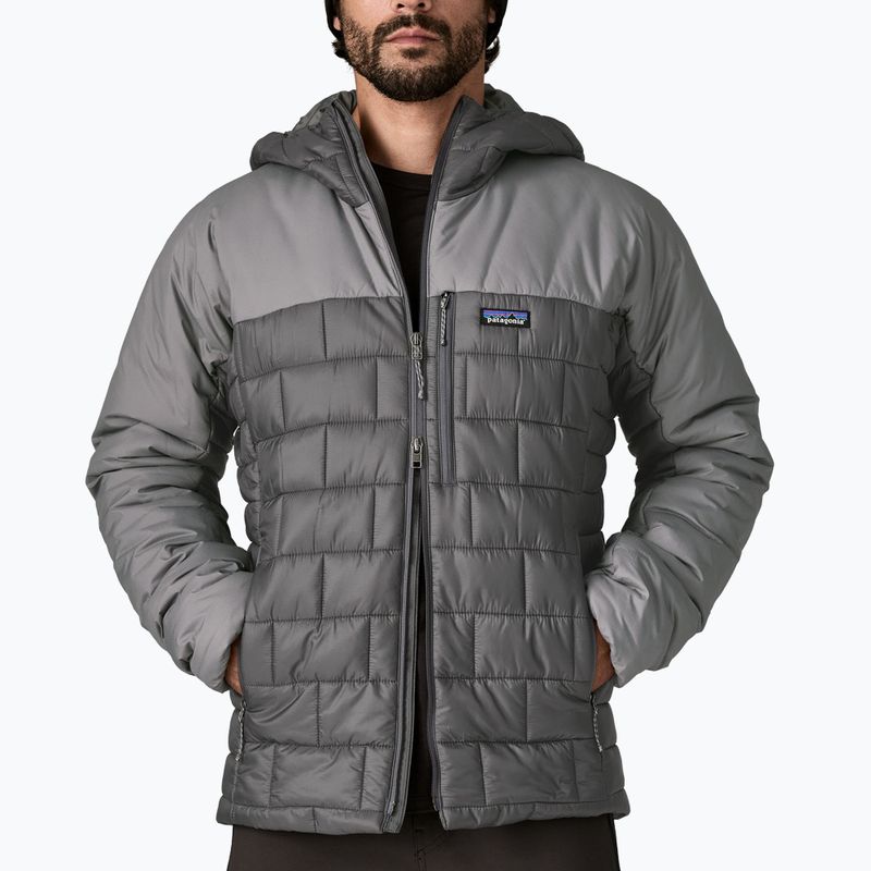 Felpa con cappuccio Patagonia Hi-Loft Nano Puff da uomo grigio forgia 5