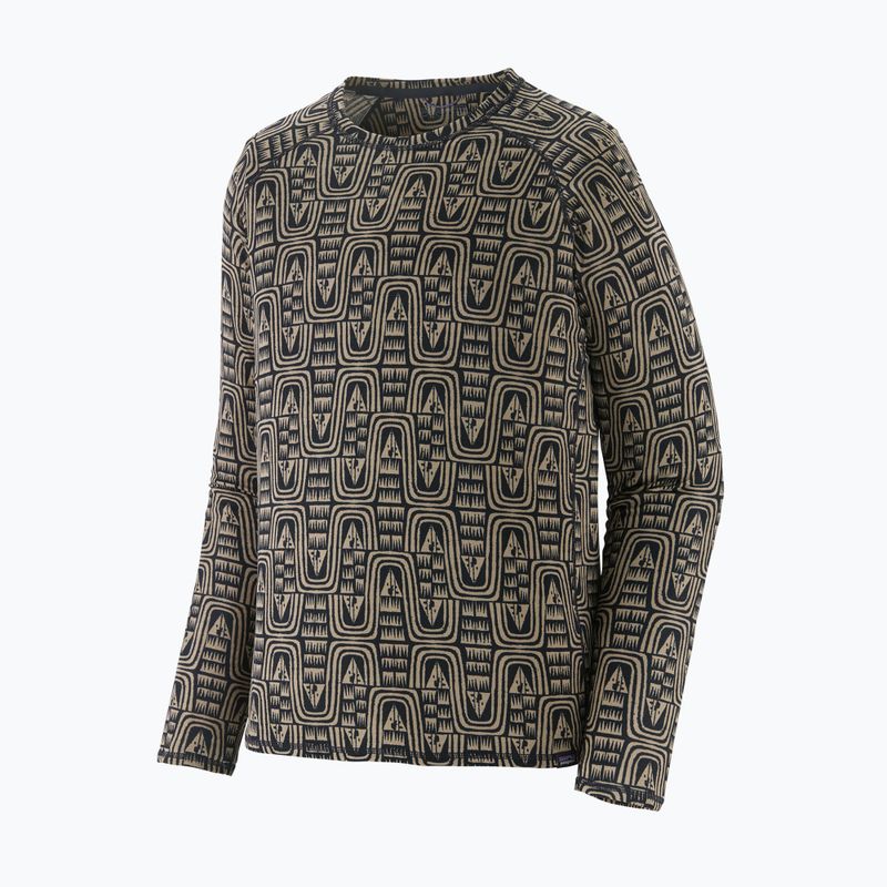 Uomo Patagonia Cap Mid Weight Crew flow / sunken blue thermal longsleeve 3