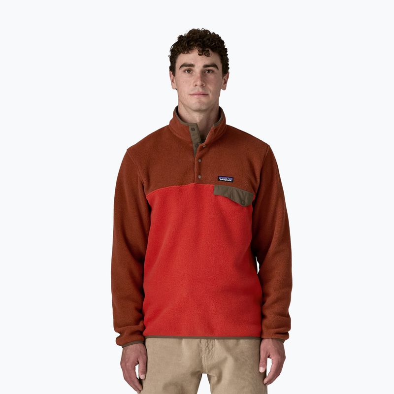 Felpa da uomo Patagonia LW Synch Snap-T P / O amanita red trekking