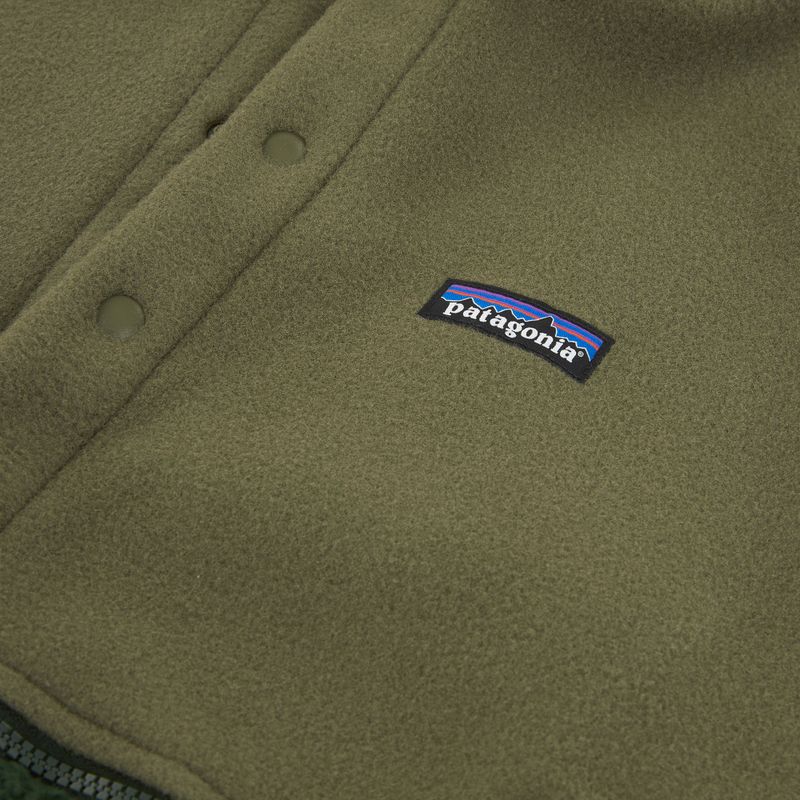 Felpa da uomo Patagonia Retro Pile 1 / 2 Snap P / O old growth green trekking 3
