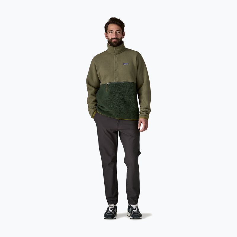 Felpa da uomo Patagonia Retro Pile 1 / 2 Snap P / O old growth green trekking 2